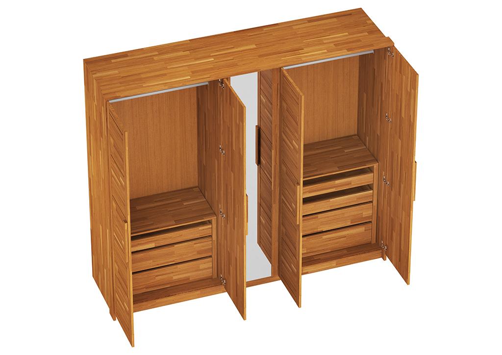 WARDROBE TIMO 5T WG - OILED OAK