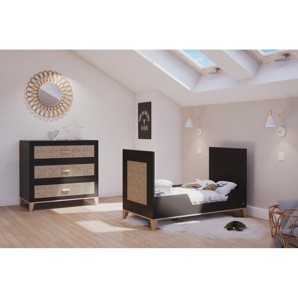 Nami Rattan Chest of Drawer - Onyx