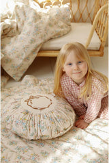 Blooming Meadow Round Boho Cushion by Malomi Kids