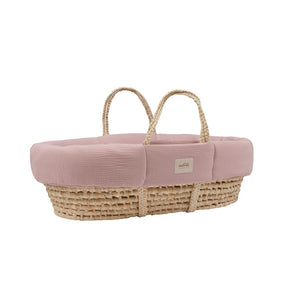 Muslin Padded Moses Basket Cover by Malomi Kids