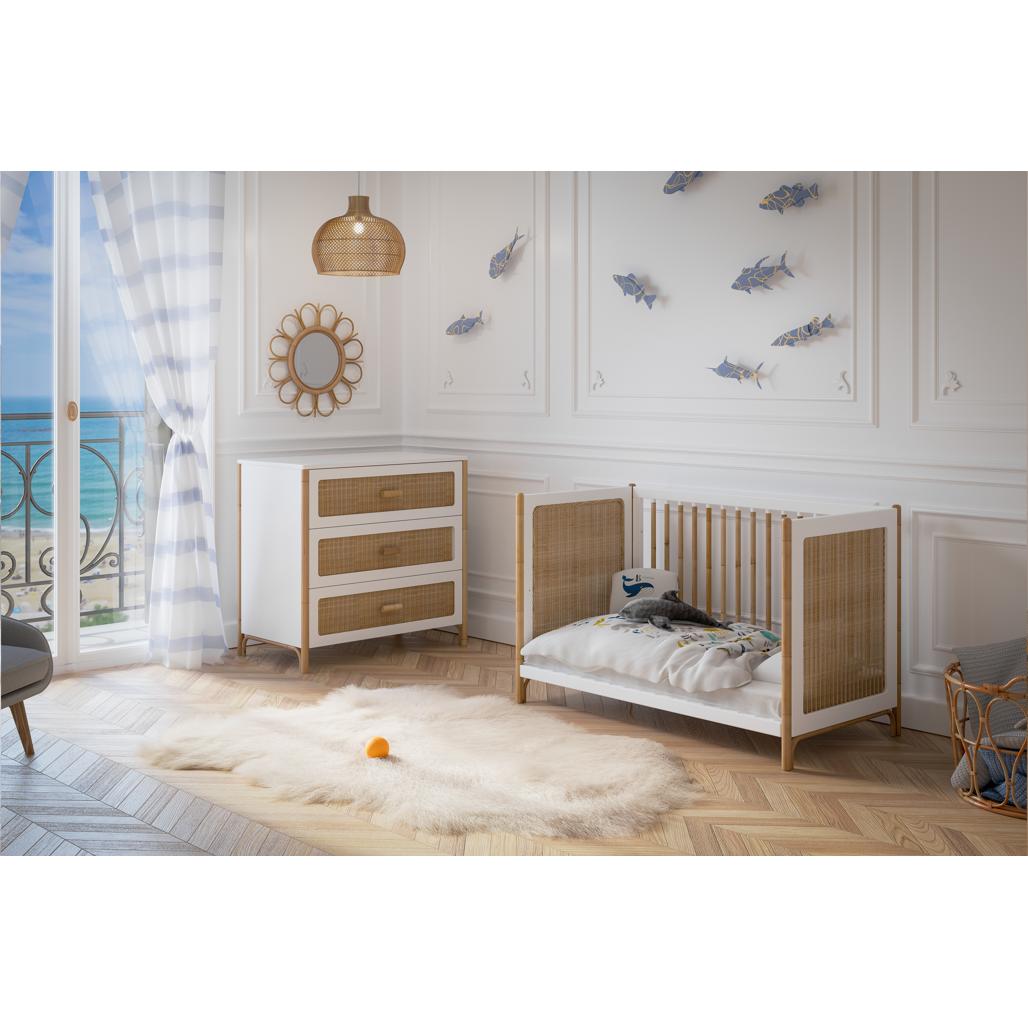 Oceania Evolutive Bed 60 x 120 - Neige