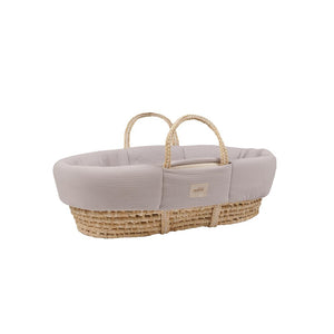 Muslin Padded Moses Basket Cover by Malomi Kids