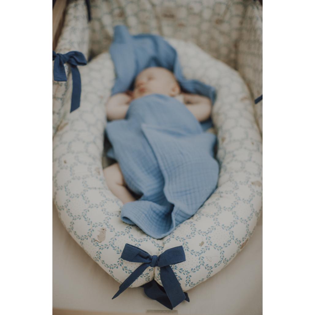 Blue Cottage Baby Nest by Malomi Kids