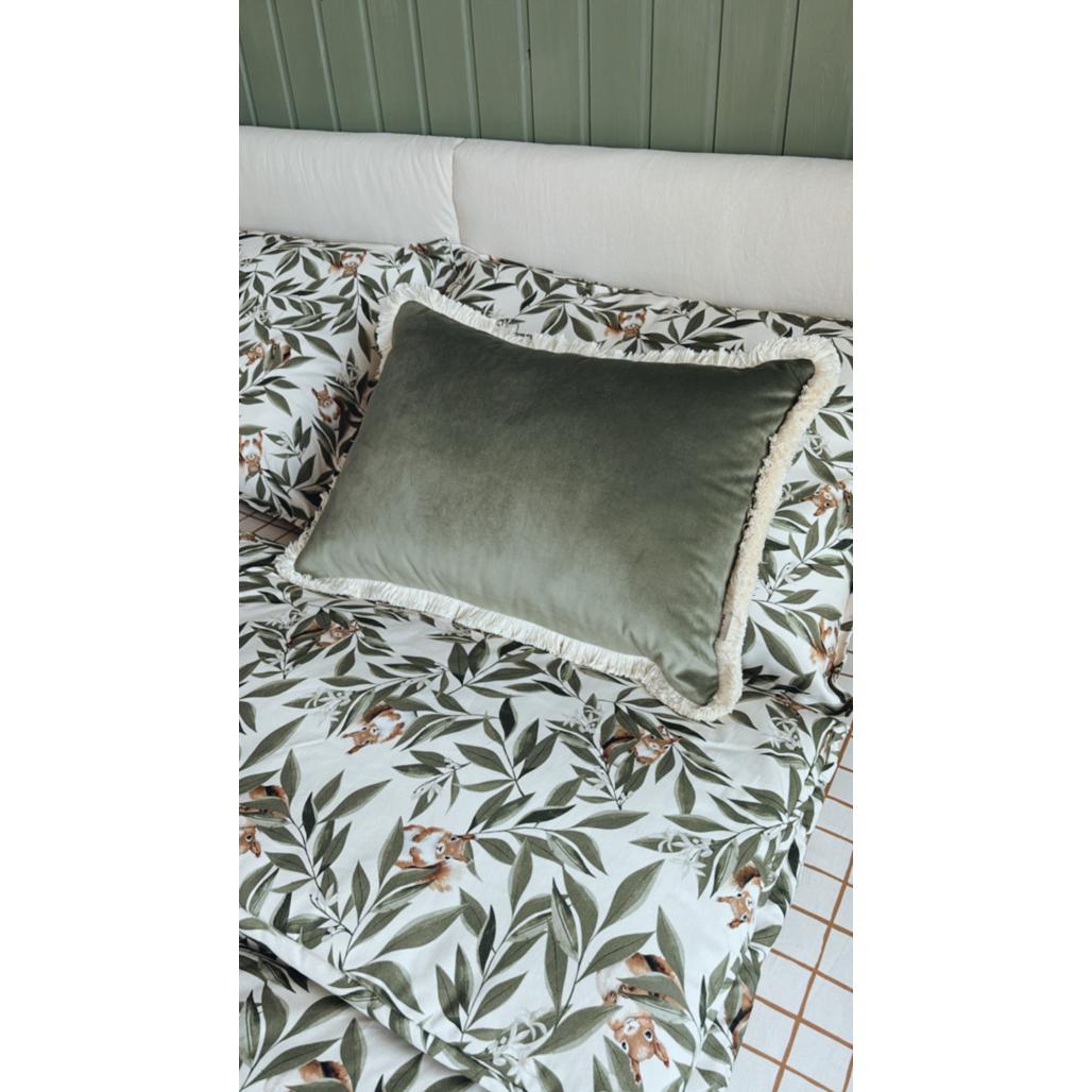 Velvet Cushion with Fringe by Malomi Kids