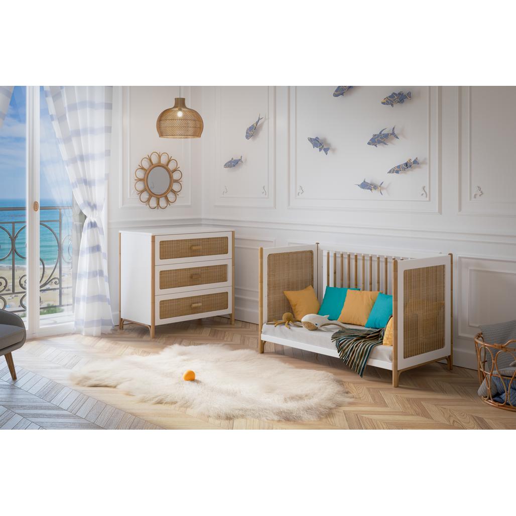 Oceania Evolutive Bed 60 x 120 - Neige