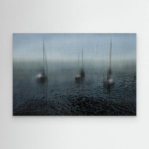 Sailing boats in the harbor by Natalia