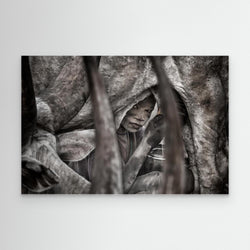 Mundari Child Milking a Cow-II - South Sudan by Joxe Inazio Kuesta Garmendia