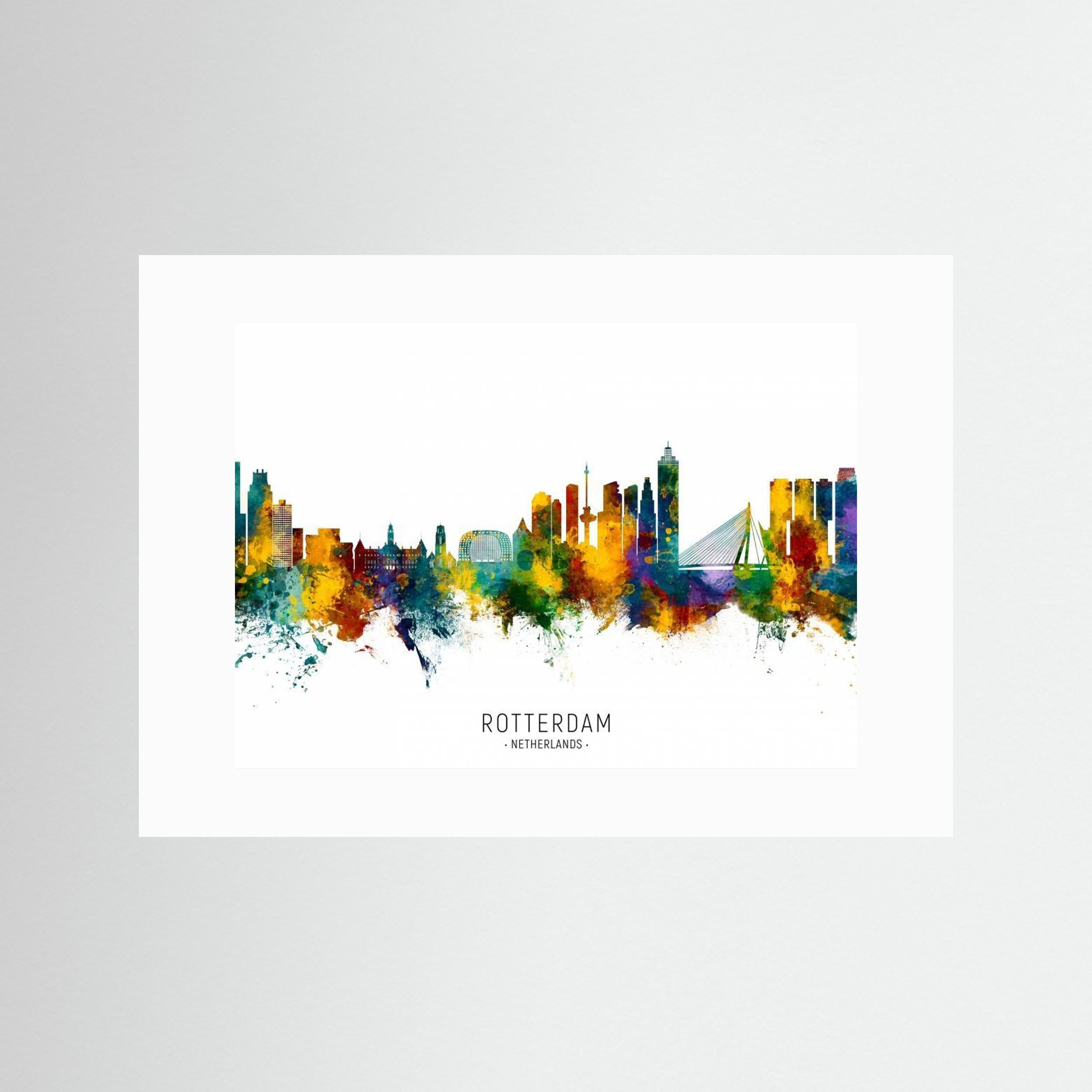 Rotterdam The Netherlands Skyline by Michael Tompsett