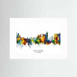 Rotterdam The Netherlands Skyline by Michael Tompsett