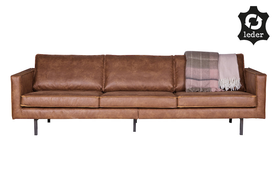 LOFT Cognac Leather Sofa 277CM, 20 - 25 Day Delivery- D40Studio