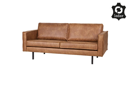 LOFT Cognac Leather Sofa 190CM, De Eekhoorn- D40Studio
