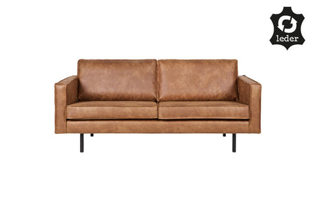 LOFT Cognac Leather Sofa 190CM, De Eekhoorn- D40Studio
