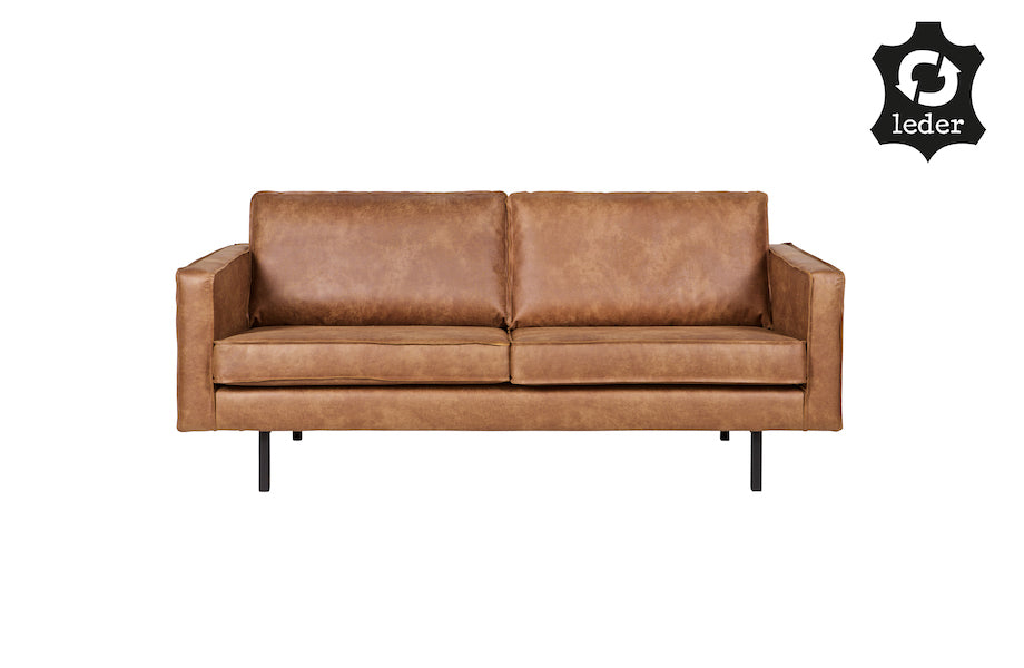 LOFT Cognac Leather Sofa 190CM, De Eekhoorn- D40Studio