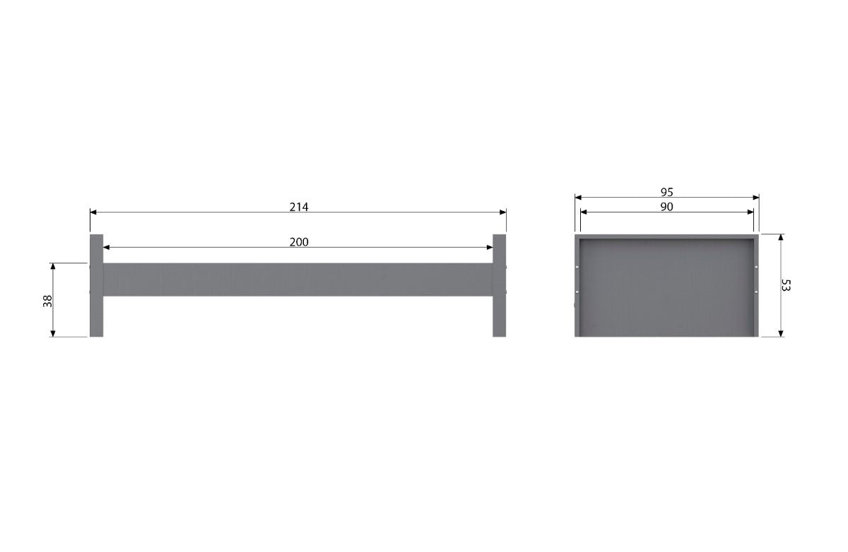 MORRIS Pine Bed 90 CM