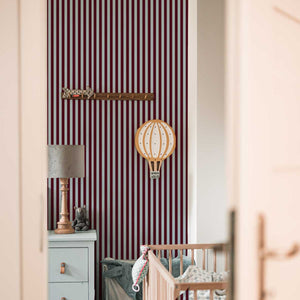 Maya Stripes Brown Blue Wallpaper
