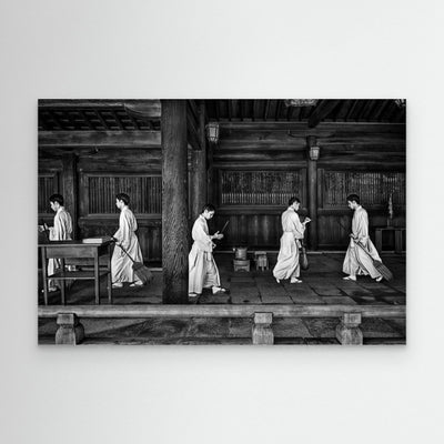 The going and the being back of a monk in the sweeping of the temple (Tokio) by Joxe Inazio Kuesta Garmendia