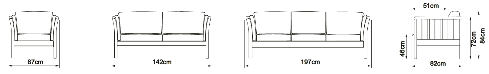 AYA - 2-Sitzer-Sofa