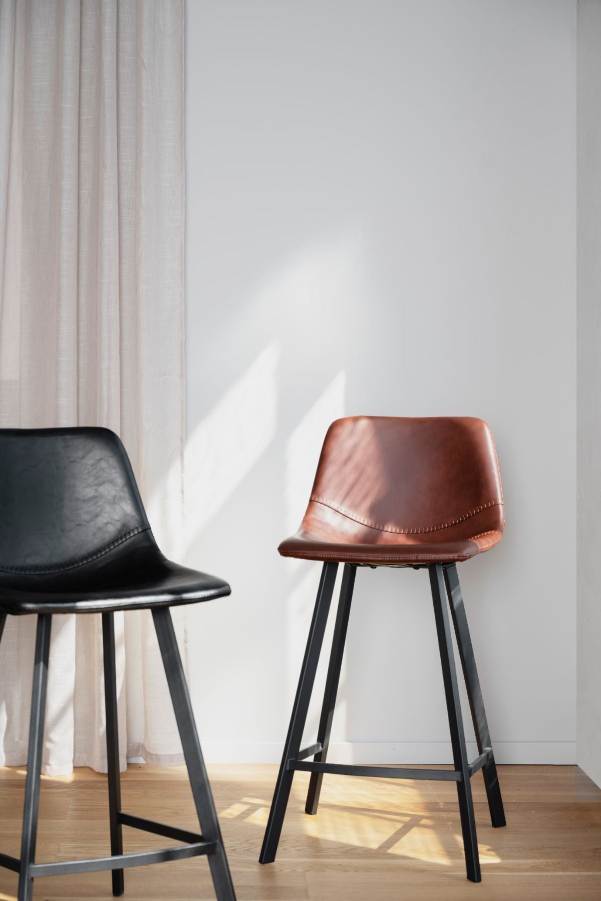 AUBURN Barstuhl Schwarz 2er Set ROWICO