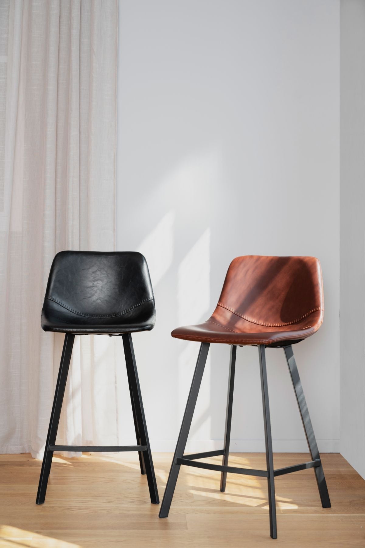 AUBURN Barstuhl Schwarz 2er Set ROWICO