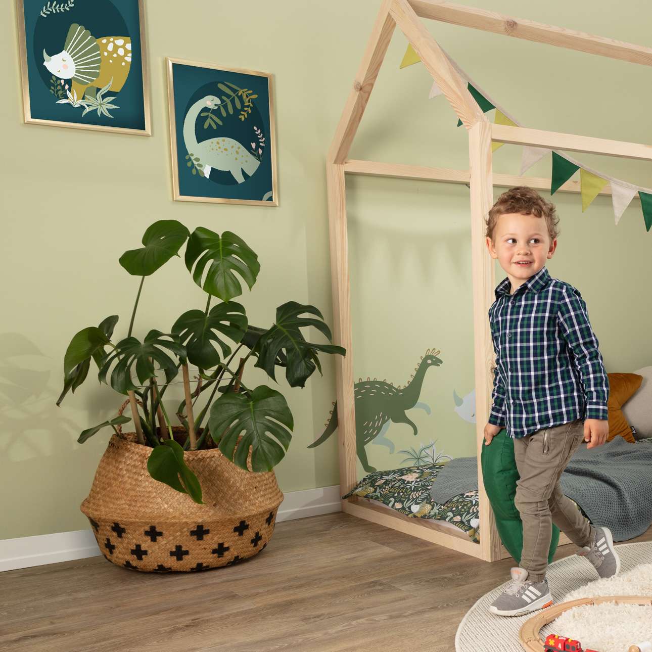 Erstaunliches Dino-Land-Aufkleber-Set - 130 x 100 cm