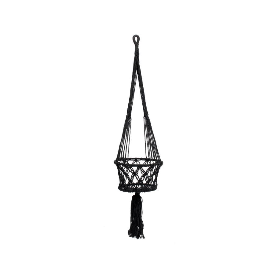 MACRAME Plant Holder - Black