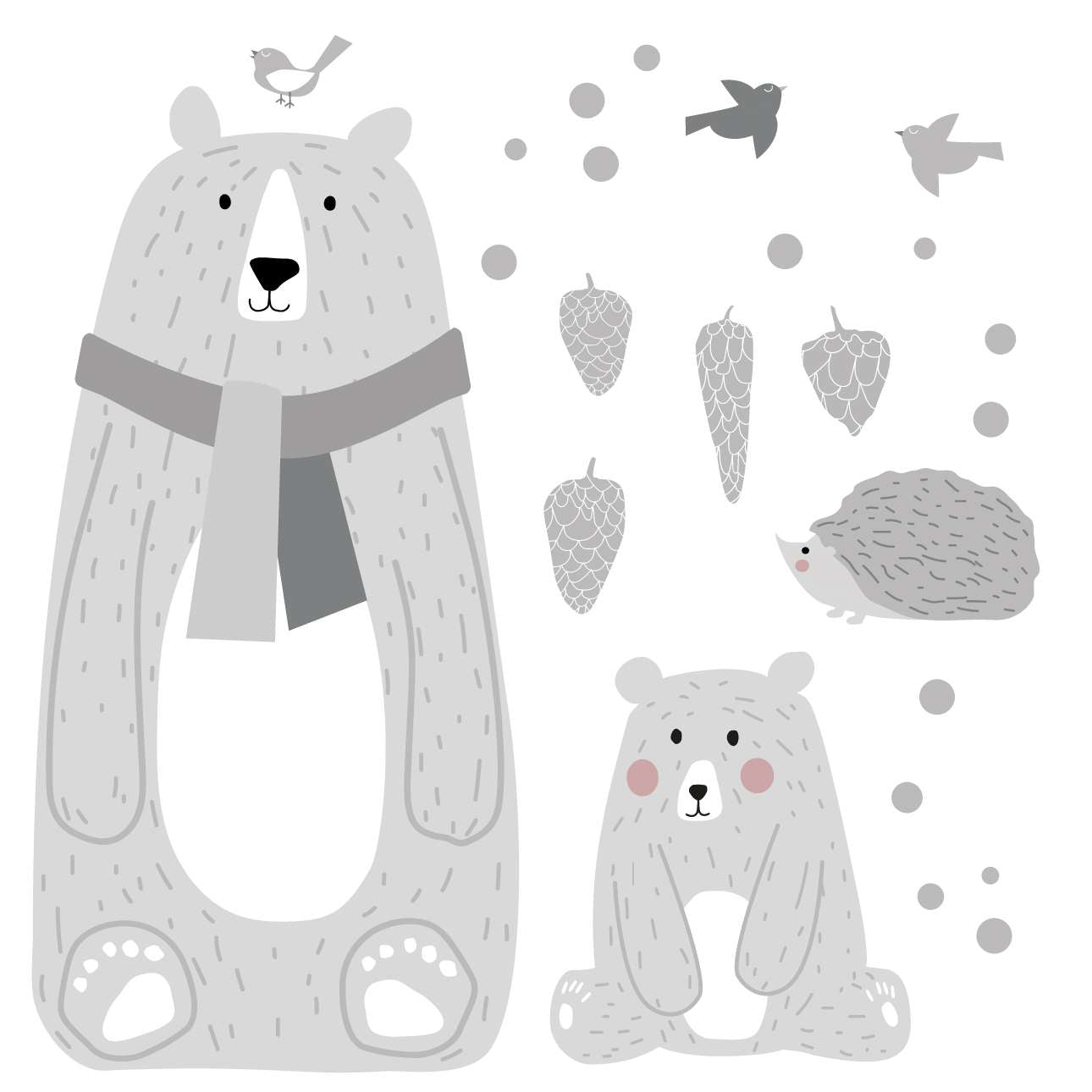 Bären-Aufkleber-Set - 100x130