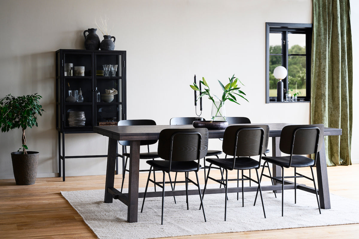 Rowico BROOKLYN Dark Brown Oak Dining Table 220/320CM