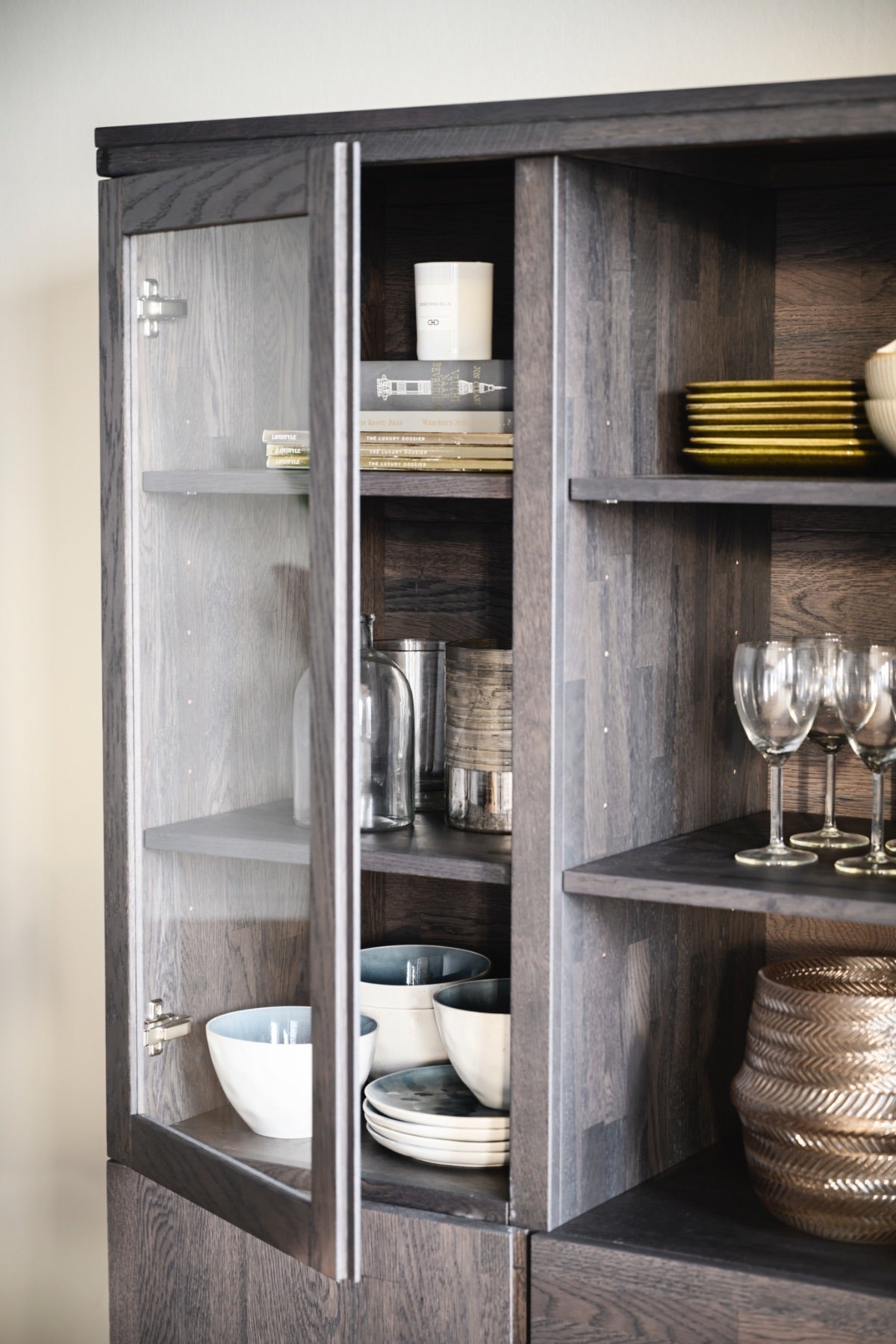 BROOKLYN Eichenvitrine 130 CM ROWICO