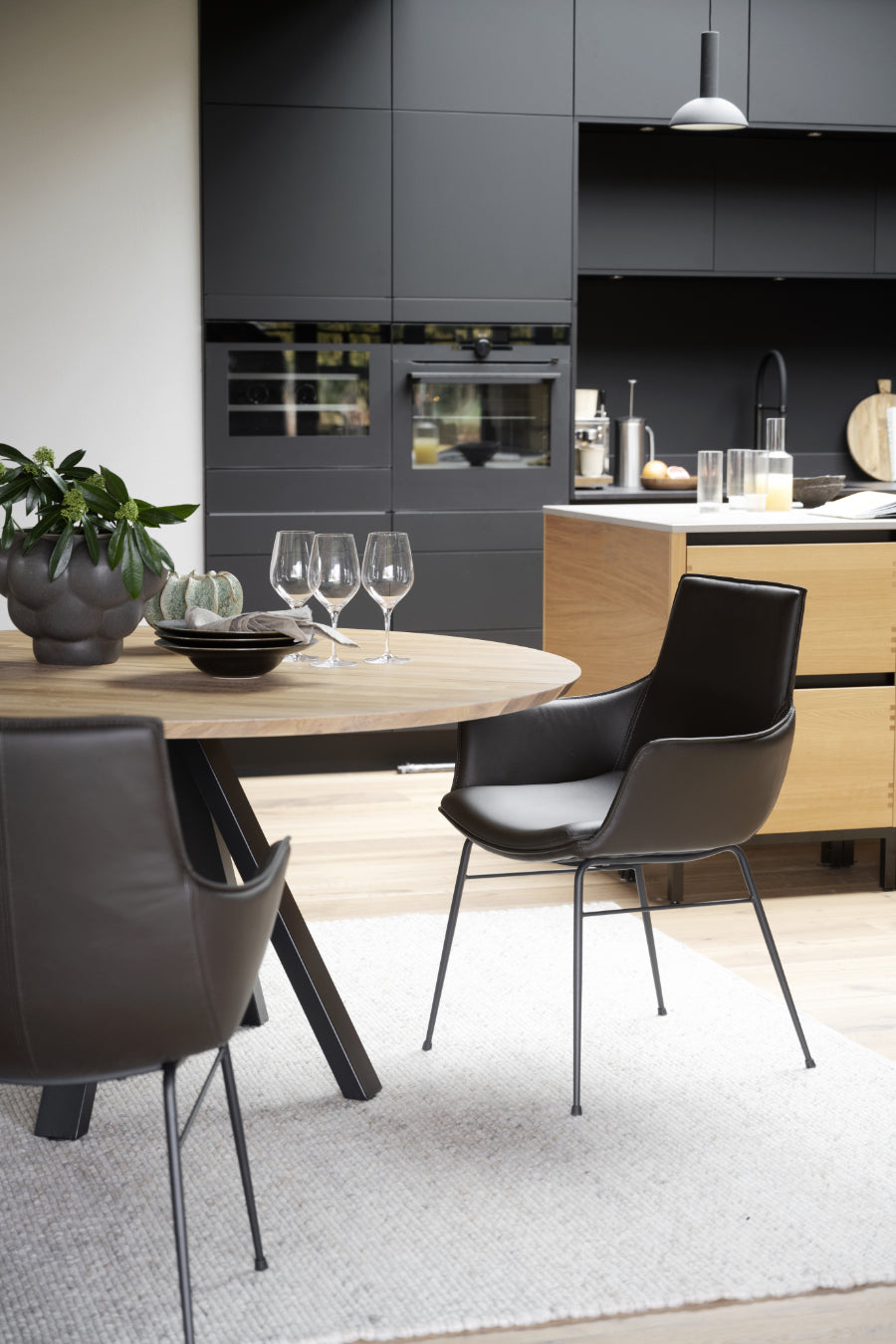 LOWELL Ledersessel – 2er-Set