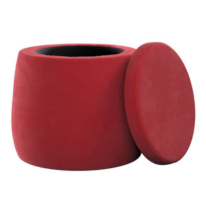 Candy Jar Pouf - Cherry Red
