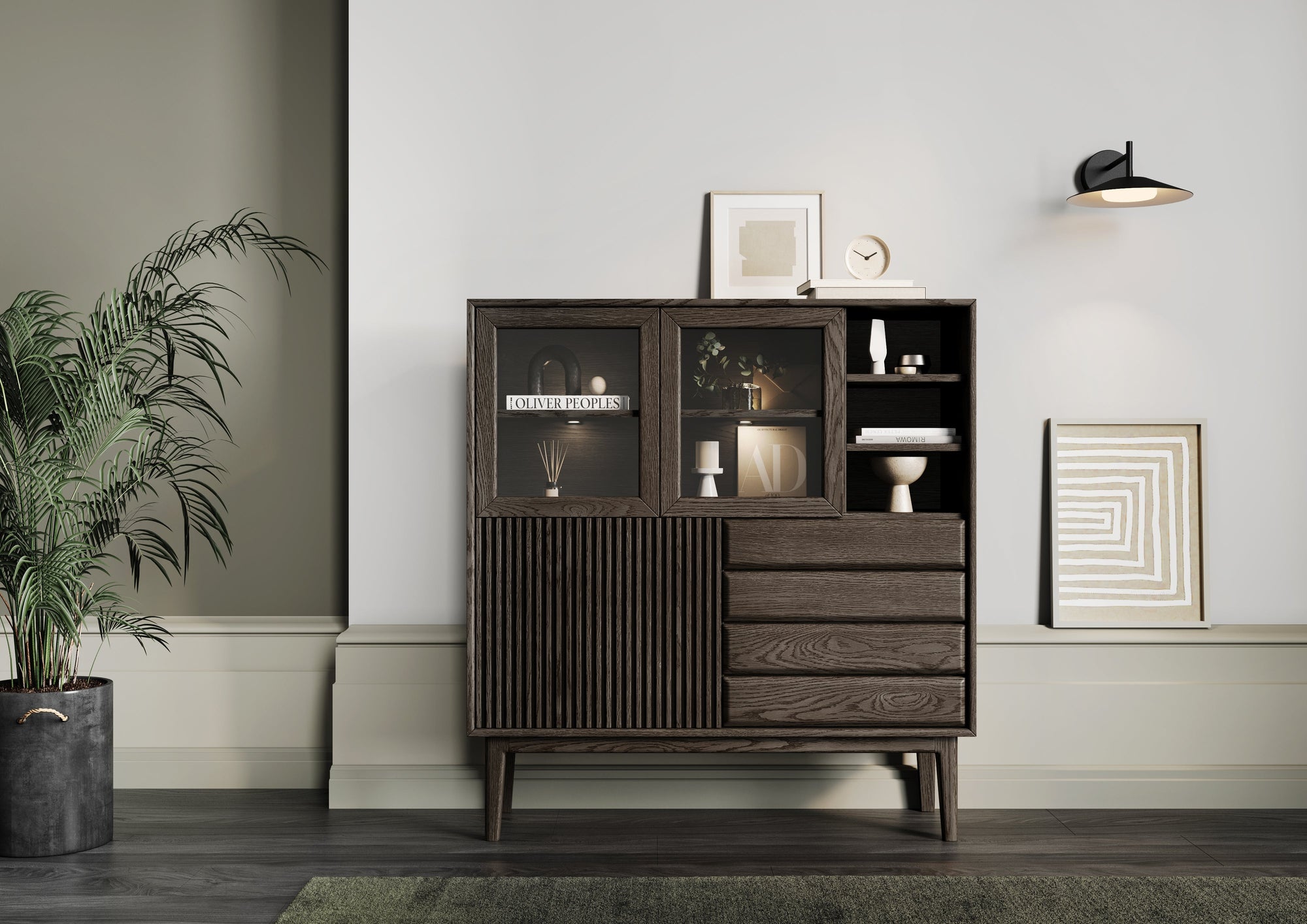 CASØ BROHOLM Highboard with Slat Doors 124CM