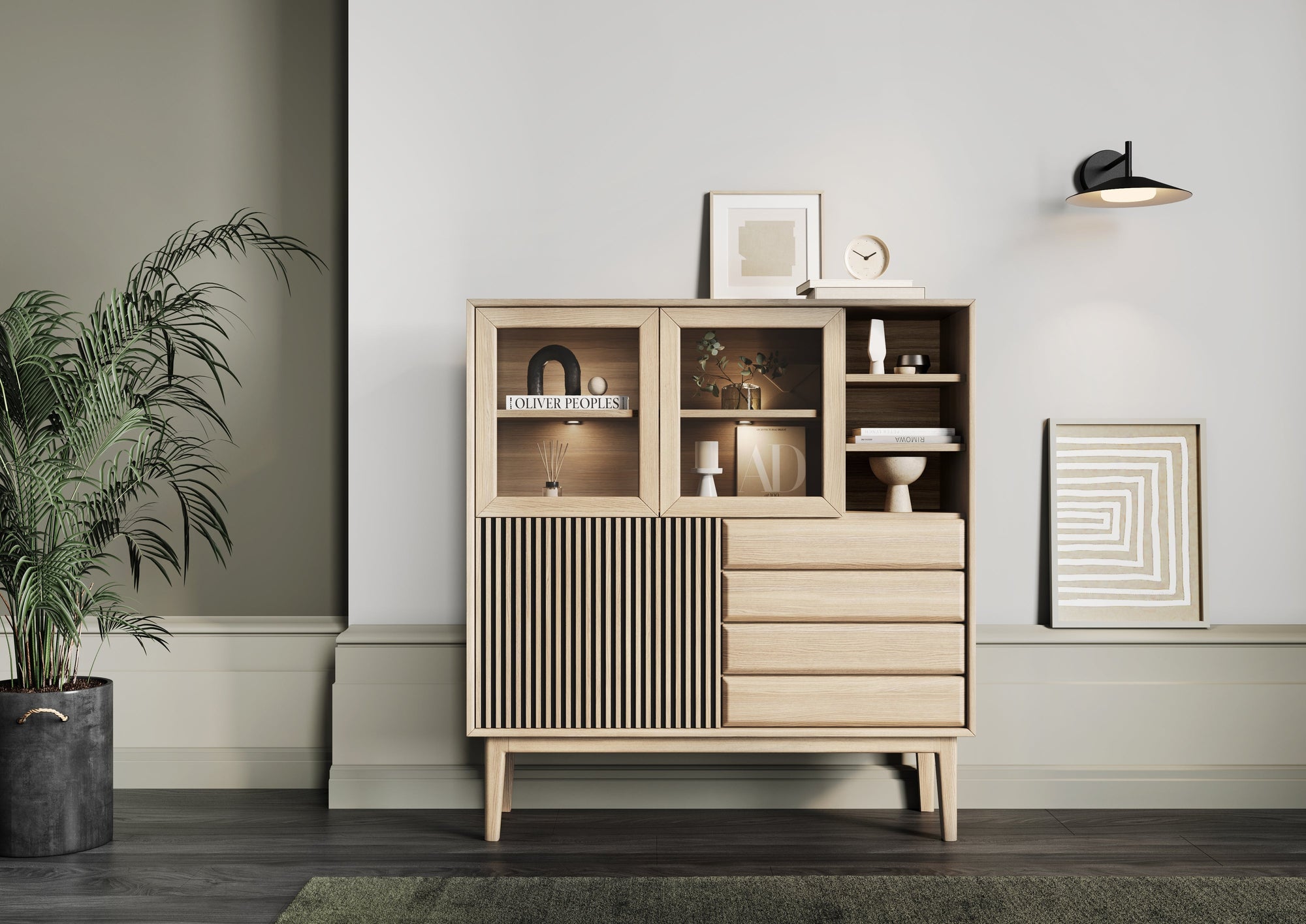 CASØ BROHOLM Highboard with Slat Doors 124CM