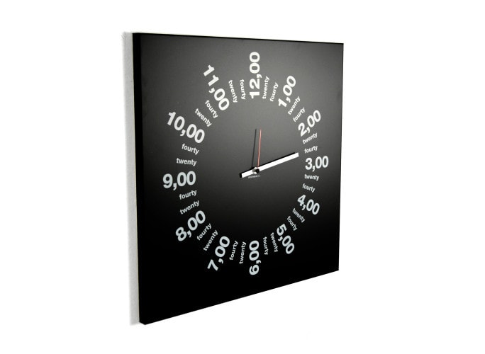 ONLY HOURS Wall Clock 50 CM, dESIGNoBJECT- D40Studio
