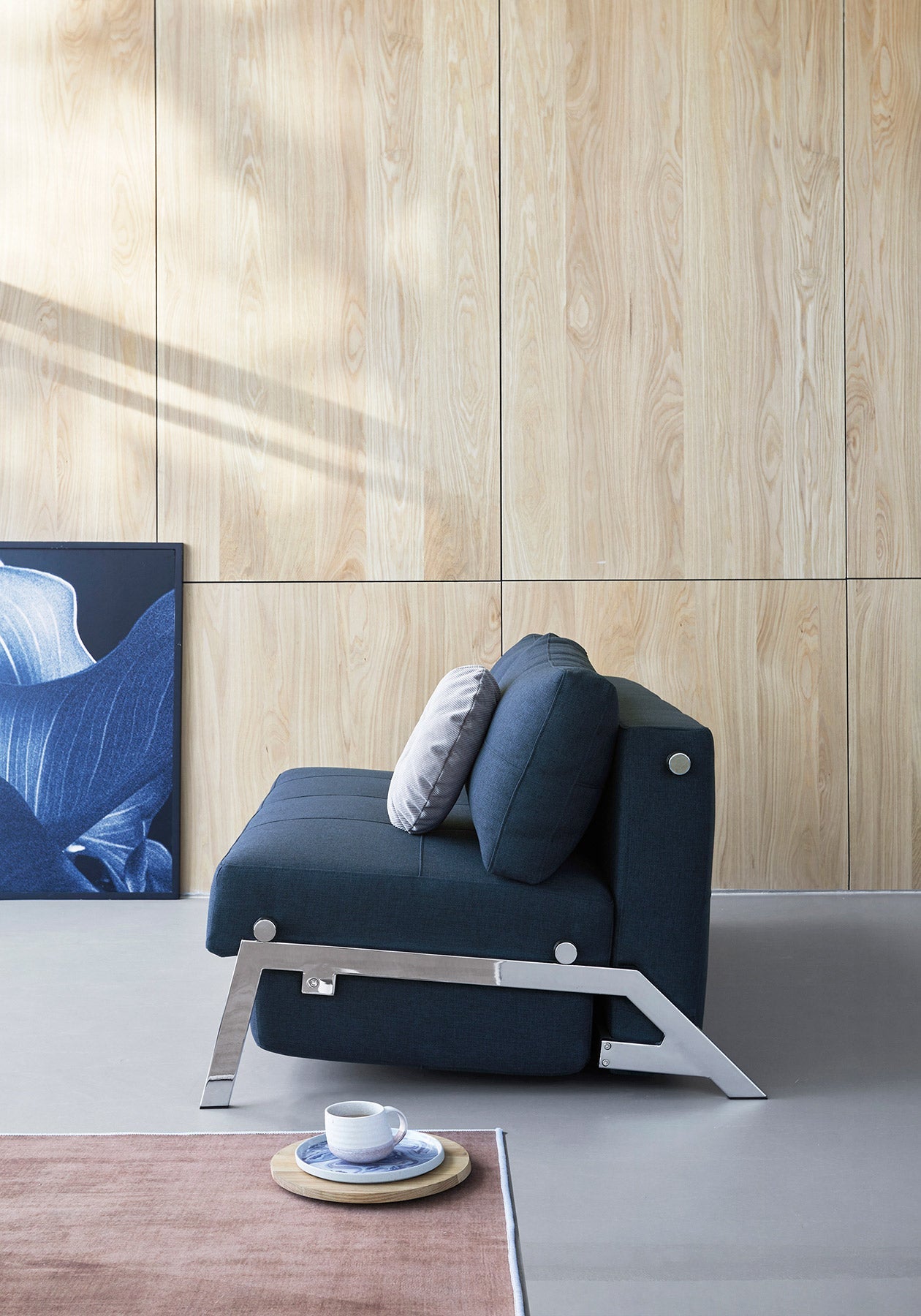 Innovation Living CUBED Chrome Sofabed 140CM