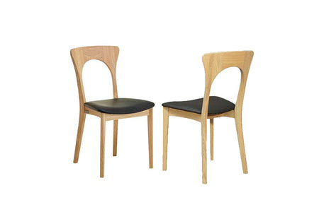 PETER Black Leather Set of 2 Chairs, CASØ- D40Studio