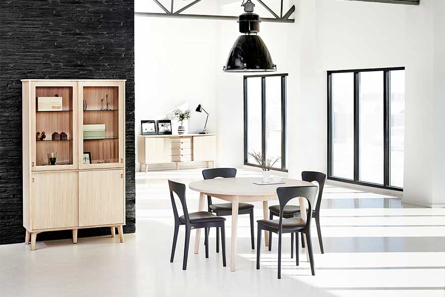 PETER Black Leather Set of 2 Chairs, CASØ- D40Studio