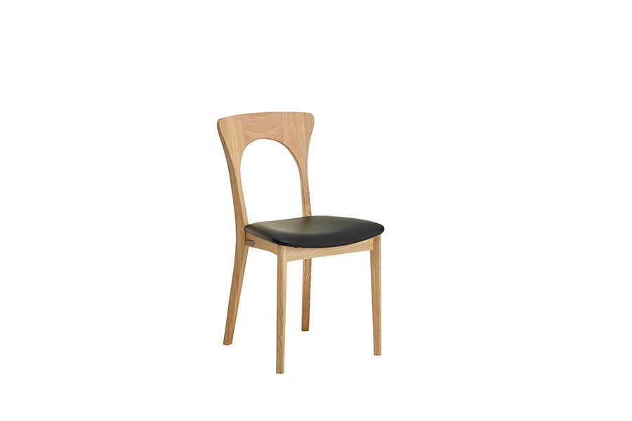PETER Black Leather Set of 2 Chairs, CASØ- D40Studio