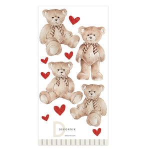 Teddy bears hearts red Wall stickers