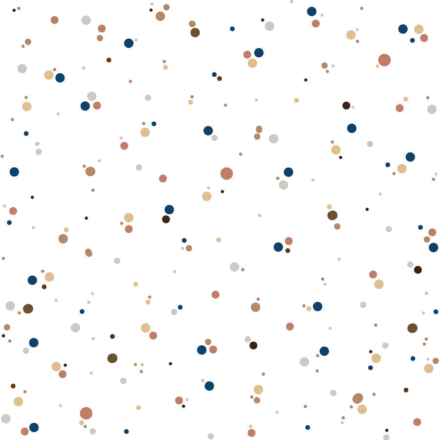 Punkte - Minimini Zimtblaue Tapete 50x280CM 