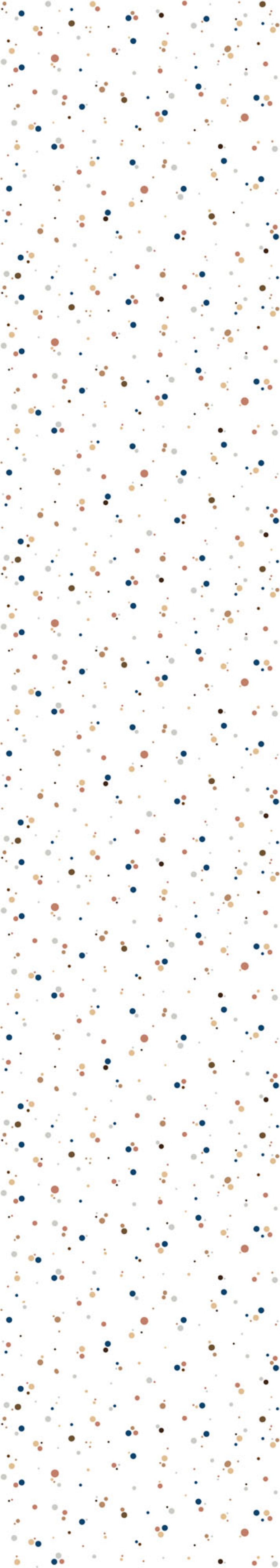 Punkte - Minimini Zimtblaue Tapete 50x280CM 