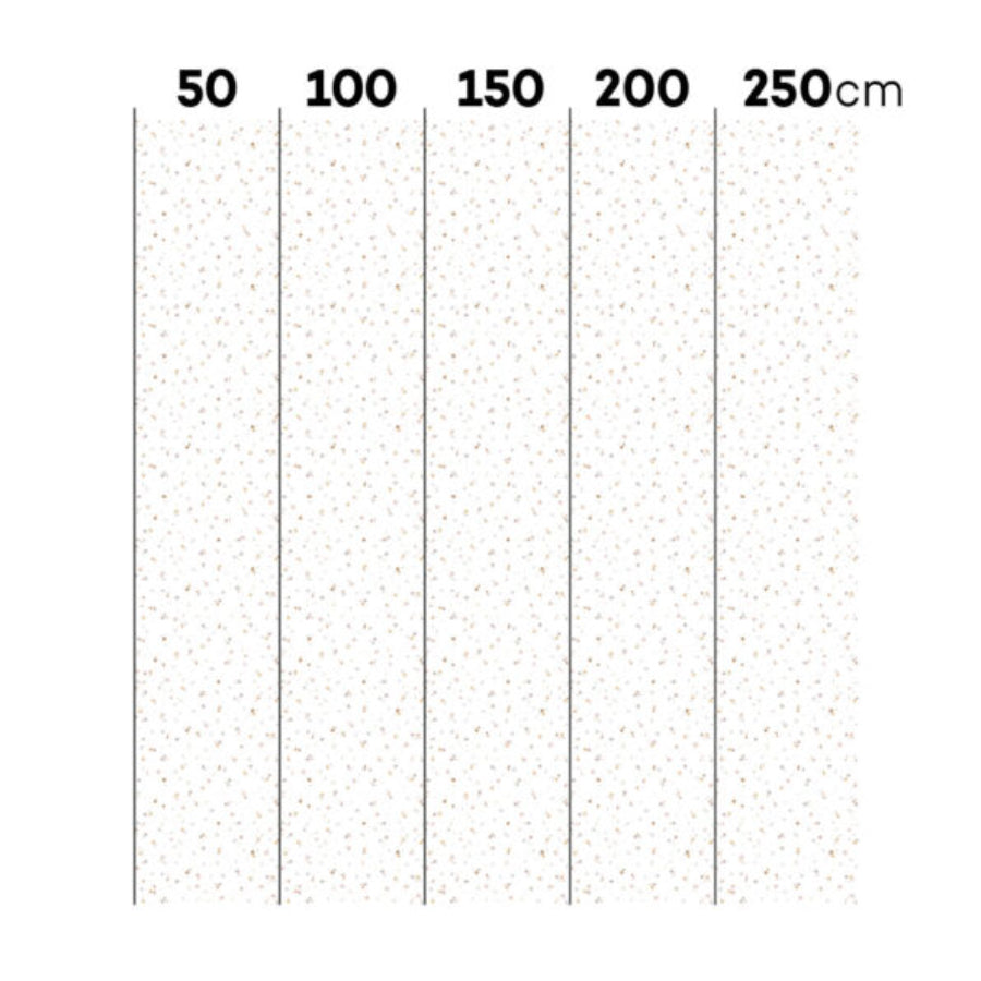 Tapete mit Punkten, Minimini, Zimt, Puderrosa, 50 x 280 cm 