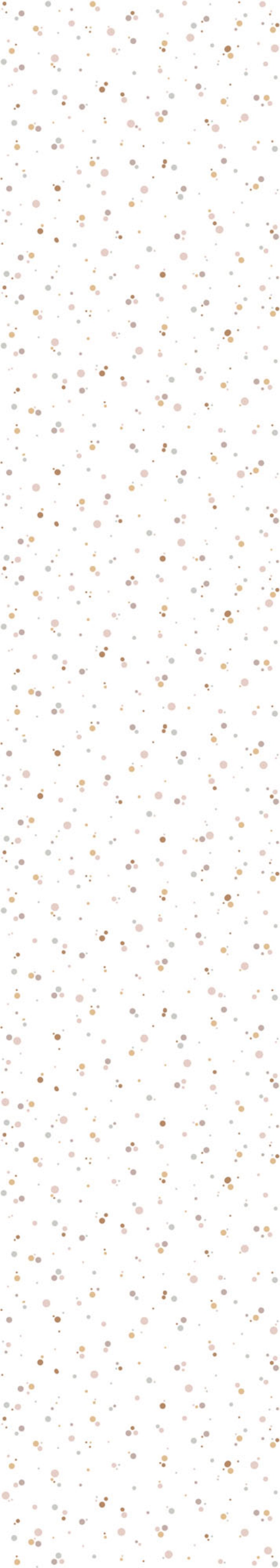 Tapete mit Punkten, Minimini, Zimt, Puderrosa, 50 x 280 cm 