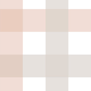 Provence check beige pink big Wallpaper