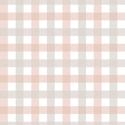 Provence check beige pink small Wallpaper