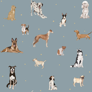 Dogs are The Best Blue Wallpaper
