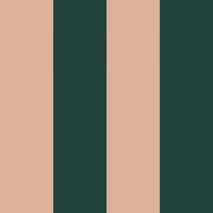 Wide stripes royal green and pink Wallpaper
