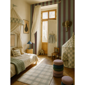Wide stripes classy brown and mint Wallpaper