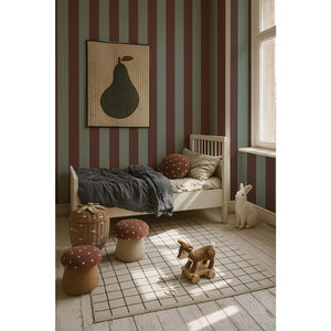 Wide stripes classy brown and mint Wallpaper