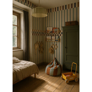 Stripes happy green and 3 colours Wallpaper