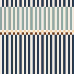 Stripes happy 2 colours navy blue and mint Wallpaper